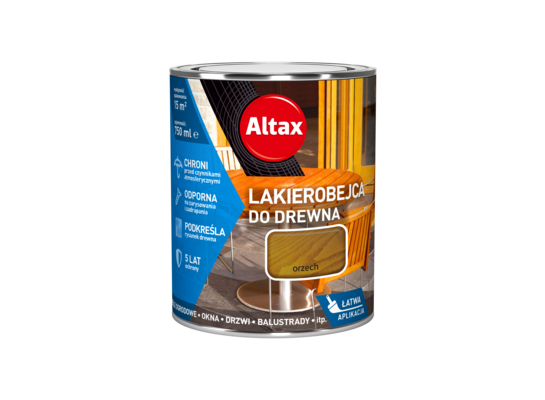 Lakierobejca do drewna 750 ml orzech Altax