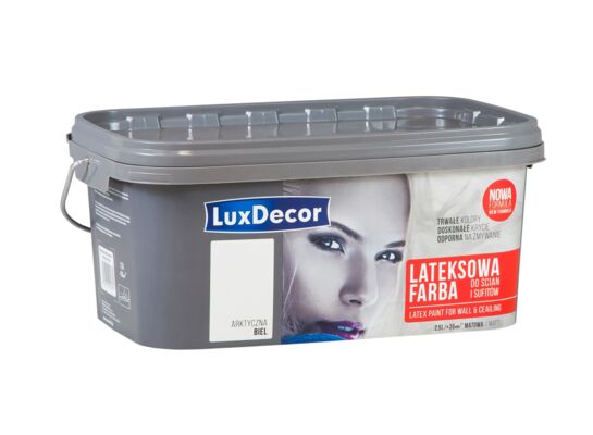 Farba do ścian i sufitów Luxdecor 2,5 l Arktyczna Biel
