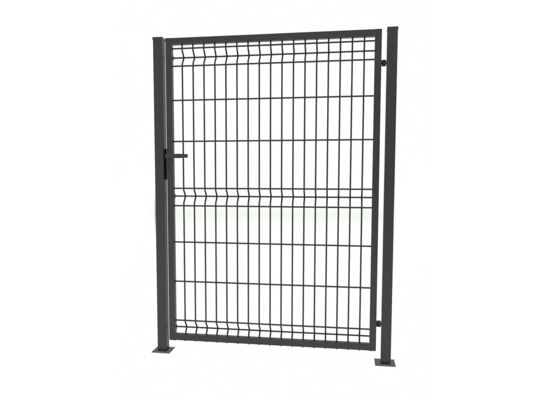 Furtka 3D 1,53 x 100 zestaw ze słupami 60 x 40 mm i zawiasami ocynk + 7016 (oczko 50 x 200) lewa