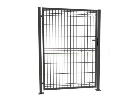 Furtka 3D 1,23 x 100 zestaw ze słupami 60 x 40 mm i zawiasami ocynk + 7016 (oczko 50 x 200) prawa