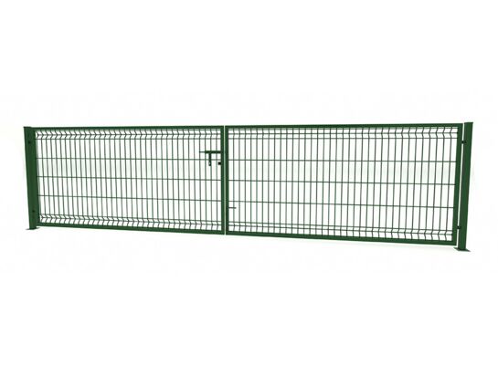 Brama 3D 1,23 x 400 zestaw ze słupami 60 x 60 mm i zawiasami ocynk +6005 (oczko 50 x 200)