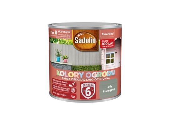 Farba dekoracyjno-ochronna Kolory Ogrodu Lody Pistacjowe 0,25 l Sadolin
