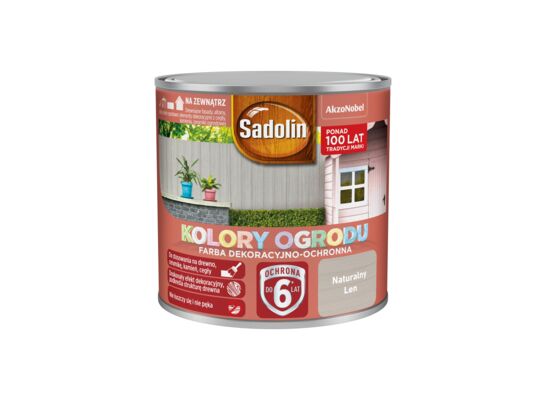 Farba dekoracyjno-ochronna Kolory Ogrodu Naturalny Len 0,25 l Sadolin