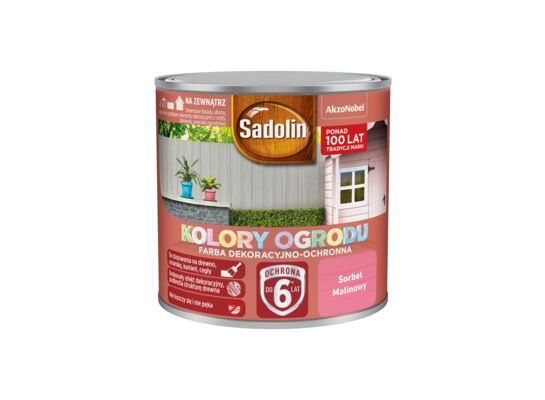 Farba dekoracyjno-ochronna Kolory Ogrodu Sorbet Malinowy 0,25 l Sadolin