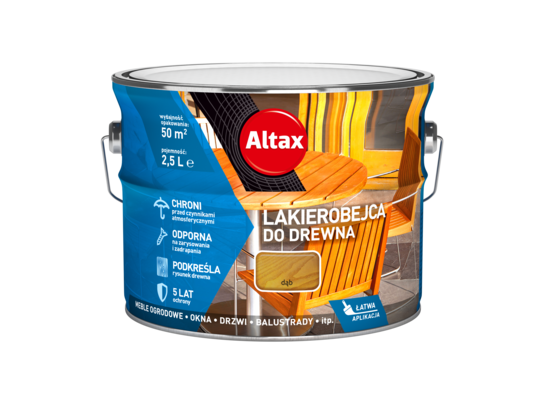 Lakierobejca do drewna 2,5 l dąb Altax