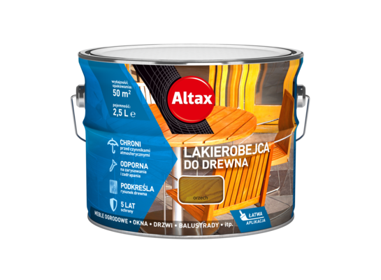 Lakierobejca do drewna 2,5 l orzech Altax