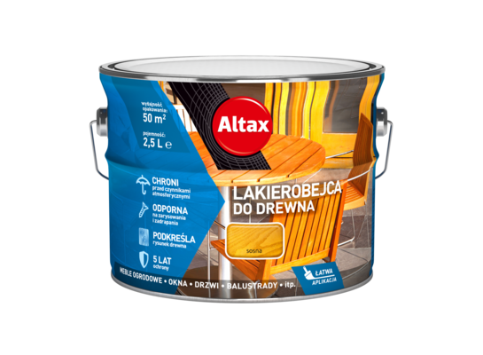 Lakierobejca do drewna 2,5 l sosna Altax