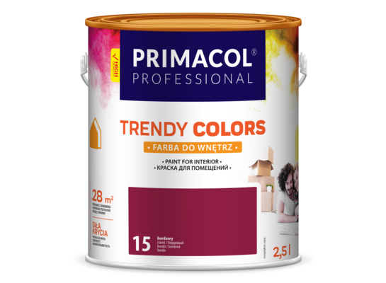 Farba Trendy Colors bordowa (15) 2,5 l PRIMACOL PROFESSIONAL
