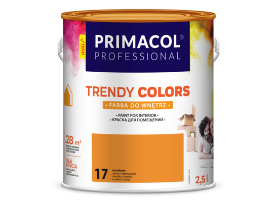 Farba Trendy Colors ciemny żółty (17) 2,5 l PRIMACOL PROFESSIONAL
