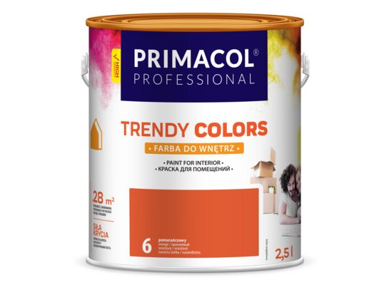 Farba Trendy Colors pomarańczowa (6) 2,5 l PRIMACOL PROFESSIONAL