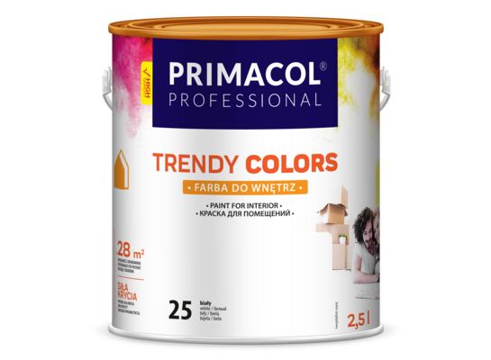 Farba Trendy Colors biała (25) 2,5 l PRIMACOL PROFESSIONAL