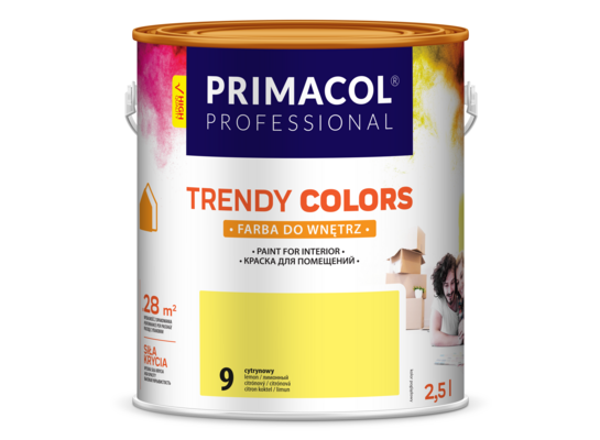 Farba Trendy Colors cytrynowa (9) 2,5 l PRIMACOL PROFESSIONAL