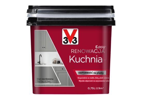 Farba Renowacyjna Easy Renowacja Kuchnia stal nierdzewna 0,75 l V33