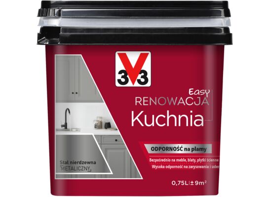 Farba Renowacyjna Easy Renowacja Kuchnia stal nierdzewna 0,75 l V33