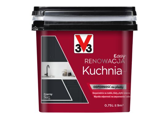 Farba Renowacyjna Easy Renowacja Kuchnia czarny mat 0,75 l V33
