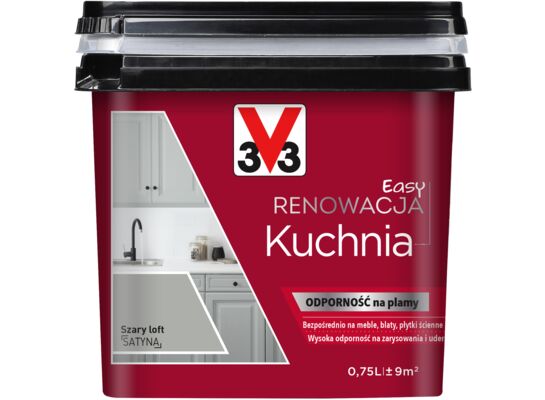 Farba Renowacyjna Easy Renowacja Kuchnia szary loft 0,75 l V33