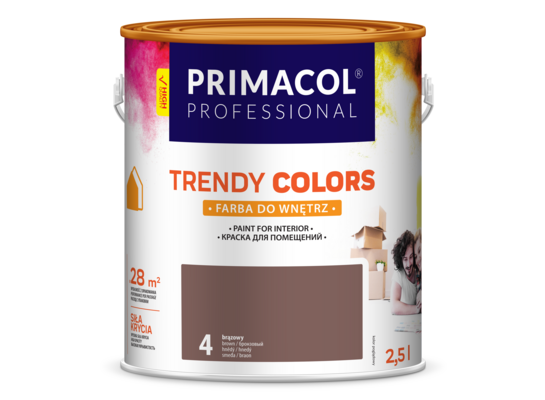 Farba Trendy Colors jasny brąz (4) 2,5 l PRIMACOL PROFESSIONAL