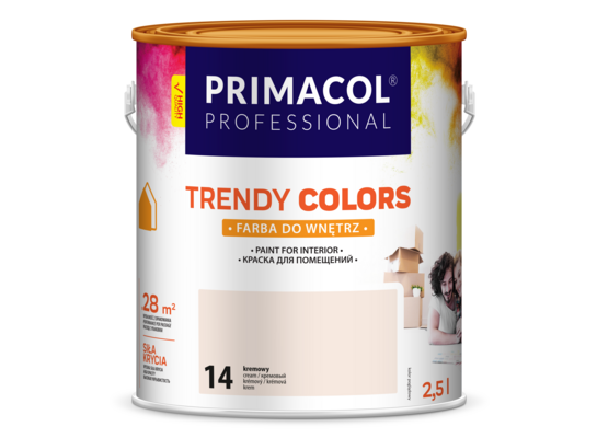 Farba Trendy Colors kremowa (14) 2,5 l PRIMACOL PROFESSIONAL