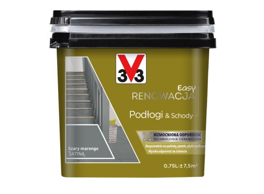 Farba Renowacyjna Easy Renowacja Podłogi & Schody szary marengo 0,75 l V33