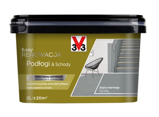 Farba Renowacyjna Easy Renowacja Podłogi & Schody szary marengo 2 l V33