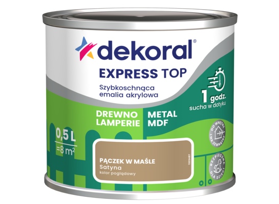 Szybkoschnąca emalia akrylowa EXPRESS TOP Pączek w maśle 0,5 l Dekoral
