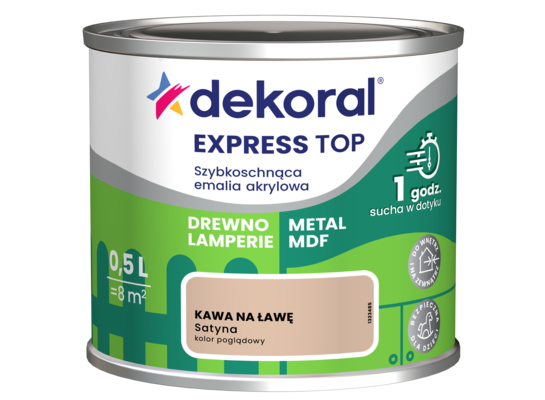 Szybkoschnąca emalia akrylowa EXPRESS TOP Kawa na ławę 0,5 l Dekoral