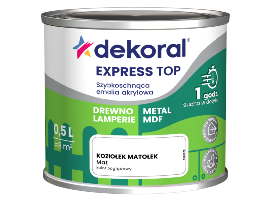 Szybkoschnąca emalia akrylowa EXPRESS TOP Koziołek matołek mat 0,5 l dekoral