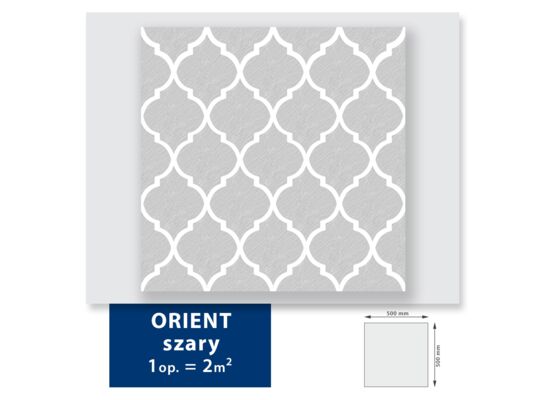 Kaseton sufitowy z polistyrenu Orient szary 2 m² 50 x 50 cm DMS
