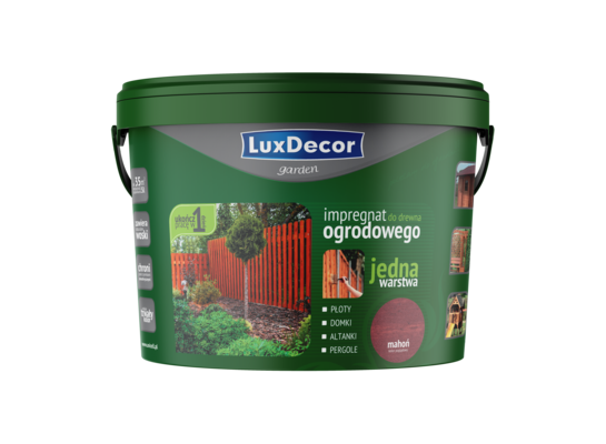 Impregnat do drewna ogrodowego Luxdecor garden 5 l mahoń