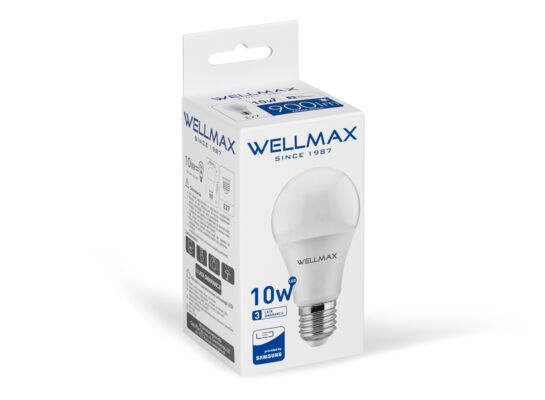 Żarówka ledowa Wellmax Samsung tradycyjna LED E-27 10 W  barwa zimna