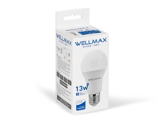 Żarówka ledowa Wellmax Samsung tradycyjna LED E-27 13 W barwa zimna