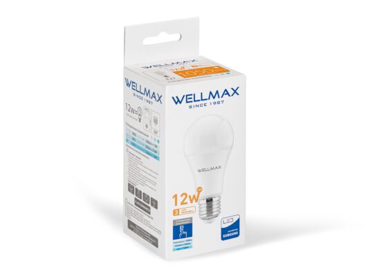 Żarówka ledowa Wellmax Samsung tradycyjna LED E-27 12 W ciepła ściemniana