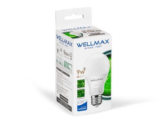 Żarówka ledowa Wellmax Samsung tradycyjna LED E-27 9 W neutralna czujnik ruchu