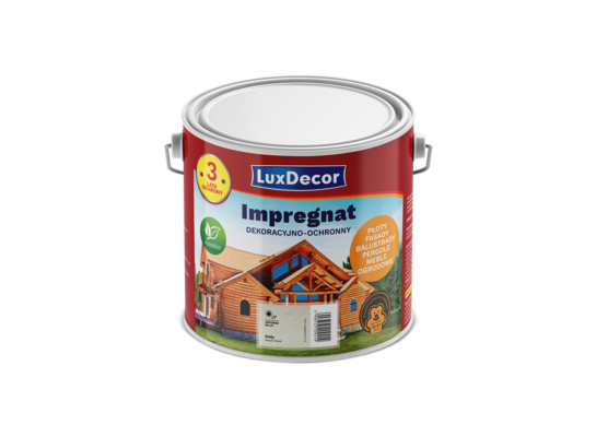 Impregnat akrylowy ochronno-dekoracyjny biały 3 l LuxDecor