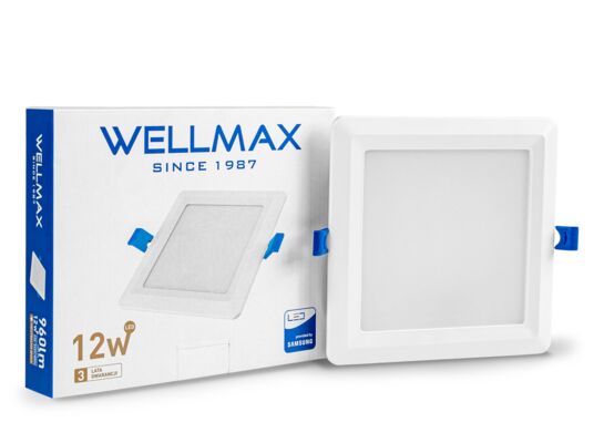 Oprawa ledowa Wellmax Samsung wpuszczana kwadratowa 12W 4000k