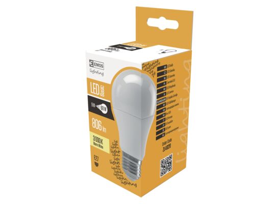 Żarówka LED A60 9W E27 ciepła biel