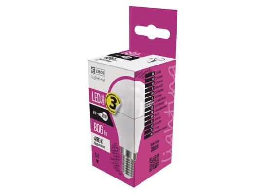 Żarówka LED mini globe 8W E14 neutralna biel