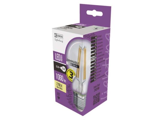 Żarówka LED Filament A60 8,5W E27 ciepła biel ściemnialna