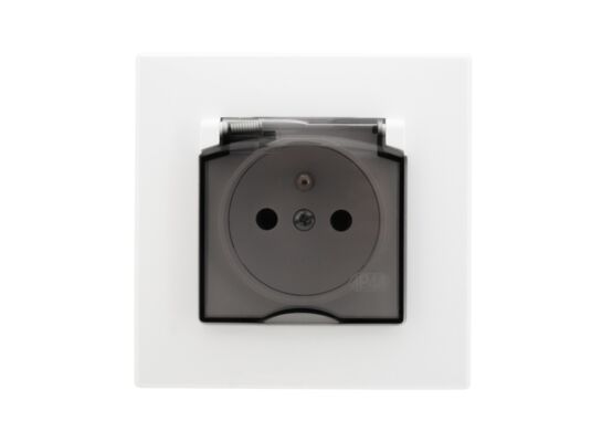 Gniazdo bryzgoszczelne Milano białe