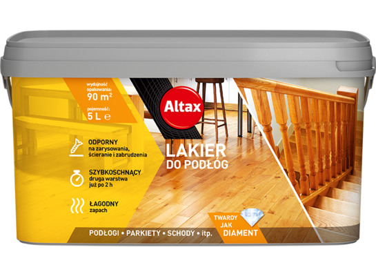 Lakier do podłóg twardy jak diament 5 l palisander półmat Altax
