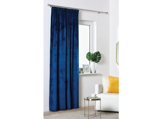Zasłona z taśmą VELUTTO 140 x 260 cm ciemnoniebieska