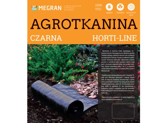 Agrotkanina HORTI-LINE czarna 1,6 m x 10 mb