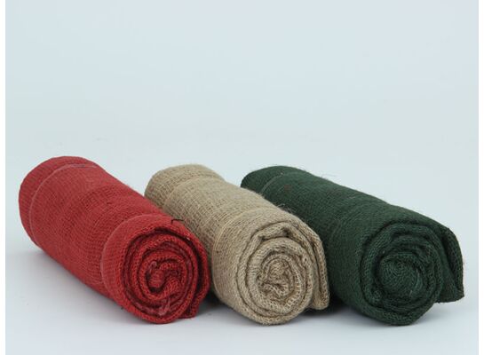 Kaptur z juty 200 g 80 x 60 cm czerwony