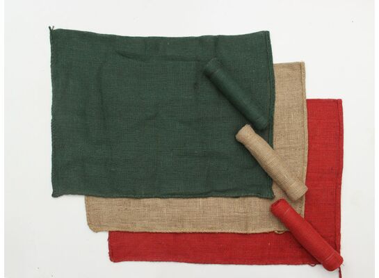 Kaptur z juty 80 x 60 cm naturalny