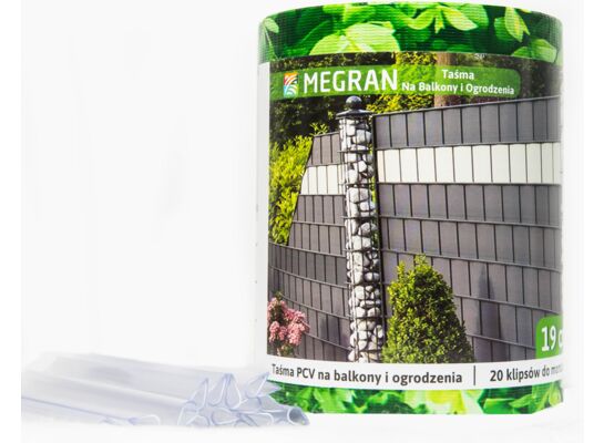 Taśma elastyczna ogrodzeniowa 19 x 3500 cm zielony liść + 20 klipsów