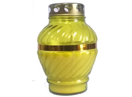 Znicz szklany LL Z-73 17,5 cm żółty CIECIERSKI