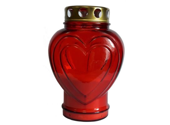 Znicz szklany LL Z-83 17,5 cm czerwony CIECIERSKI