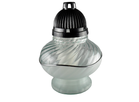 Znicz szklany kula 27,5 cm przezroczysty