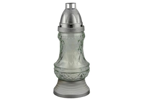 Znicz szklany flakonik P 24,5 cm przezroczysty