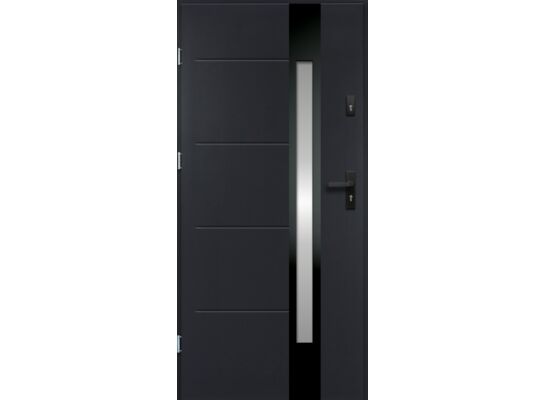 Drzwi zewnętrzne ARIADNA inox antracyt 80 lewe RADEX